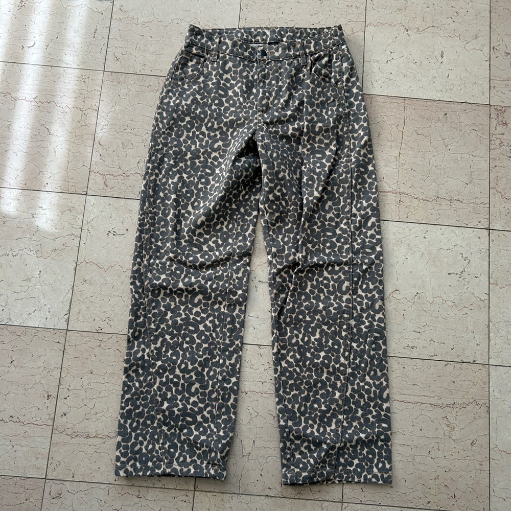 wild fable Leopard-Print Straight Leg Pants in Black and Tan